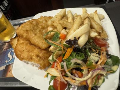 Fish, Chips and Salad Fish, Chips and Salad