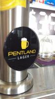 Pentland Lager decal on beer tap