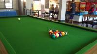 Pool table - view of pool balls racked up
